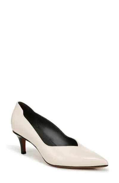 Franco Sarto Aurora Pointed Toe Pump In Vanilla White Faux Leather