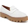 Franco Sarto Balin Lug Sole Loafers In White