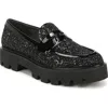 Franco Sarto Bazel Platform Lug Sole Loafer In Black Shine