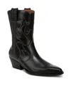 Franco Sarto Bianca Pointed Toe Western Boots In Black