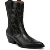 Franco Sarto Bianca Pointed Toe Western Boots In Black