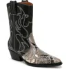 Franco Sarto Bianca Pointed Toe Western Boots In Gray