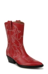 Franco Sarto Bianca Pointed Toe Western Boots In Red