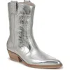 Franco Sarto Bianca Western Boot In Silver