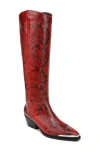 Franco Sarto Billie Knee High Western Boot In Red