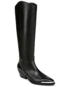 Franco Sarto Billie Knee High Western Boot In Black