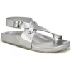 Franco Sarto Blair Ankle Strap Platform Sandal In Silver