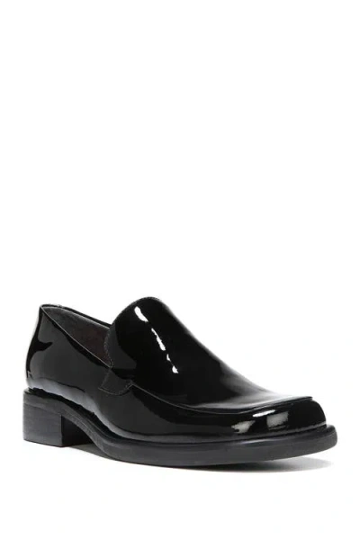 Franco Sarto Bocca Leather Loafer In Black Metallic Patent