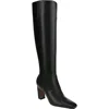 Franco Sarto Bowman Snakeskin Embossed Knee High Boot In Black