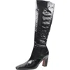 Franco Sarto Bowman Womens Zipper Faux Leather Knee-high Boots In Black