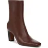 Franco Sarto Briar Womens Leather Square Toe Mid-calf Boots In Brown