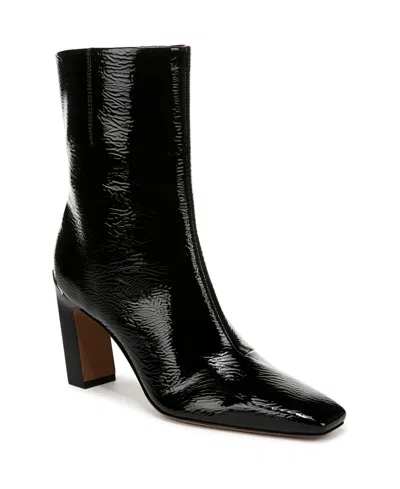 Franco Sarto Briar Dress Booties In Black Faux Patent