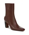 Franco Sarto Briar Womens Leather Square Toe Mid-calf Boots In Warm Brown Leather