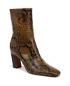 Franco Sarto Briar Dress Booties In Woodland Snake Print Leather