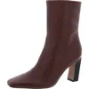 Franco Sarto Briar Womens Leather Square Toe Mid-calf Boots In Brown