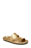 Franco Sarto Women's Britt Open Toe Slide Sandals In Gold