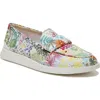 Franco Sarto Calinda Womens Faux Leather Floral Print Loafers In Multi