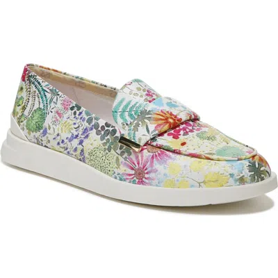 Franco Sarto Calinda Womens Faux Leather Floral Print Loafers In Multi