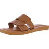 Franco Sarto Capri Womens Leather Slip On Slide Sandals In Brown