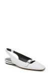 Franco Sarto Carana Slingback Flat In White Faux Leather