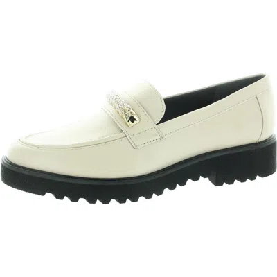 Franco Sarto Carol Bling Womens Rhinestone Faux Leather Loafers
