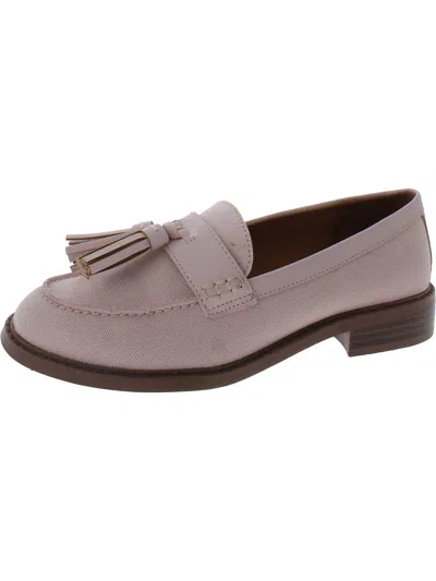 Franco Sarto Carolyn Low 2 Womens Canvas Loafers In Pink
