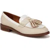 Franco Sarto Carolyn Low Tassel Loafer In Ivory/white