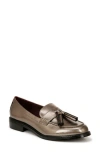 Franco Sarto Carolyn Low Womens Patent Slip On Loafers In Pewter