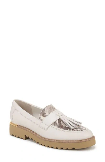 Franco Sarto Carolynn Tassel Loafer In Warm White Leather