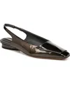 Franco Sarto Cassidy Slingbacks In Metal Grey Faux Patent