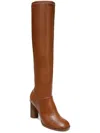 Franco Sarto Cindy Womens Faux Leather Knee-high Boots In Brown