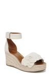 FRANCO SARTO CLEMENS ANKLE STRAP PLATFORM WEDGE ESPADRILLE SANDAL