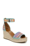 Franco Sarto Clemens Ankle Strap Platform Wedge Sandal In Multi