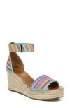 Franco Sarto Clemens Ankle Strap Platform Wedge Sandal In Multi