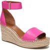 Franco Sarto Clemens Womens Espadrille Platform Sandals In Fuxia Pink