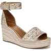 Franco Sarto Clemens Espadrille Wedge Sandals In Natural Multi Fabric