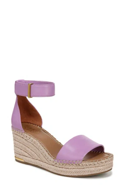 Franco Sarto Clemens Ankle Strap Platform Wedge Sandal In Purple