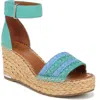 Franco Sarto Clemens Espadrille Wedge Sandals In Turquoise