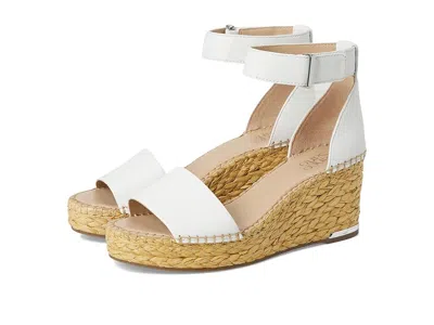 Franco Sarto Clemens Raffia Espadrille Wedge Heel Sandals In White