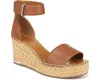 Franco Sarto Clemens Raffia Womens Brown Leather Espadrille Sandals Gal1323 In Animal Print