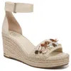 Franco Sarto Clemens Shell Womens Woven Ankle Strap Espadrilles In Multi