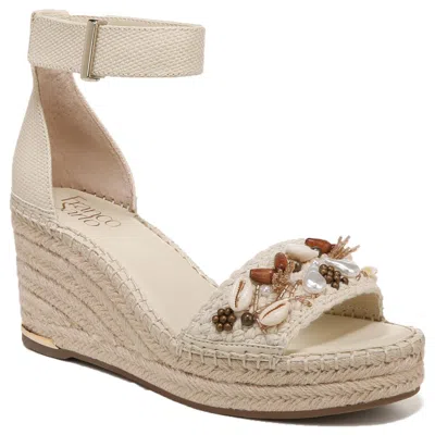 Franco Sarto Clemens Shell Womens Woven Ankle Strap Espadrilles In Multi