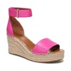 Franco Sarto Clemens Womens Espadrille Platform Sandals In Pink Leather