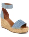 Franco Sarto L-clemenss Womens Denim Wedge Sandals