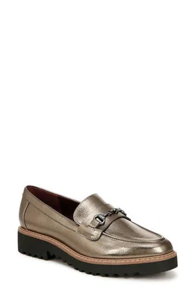 Franco Sarto Colette Bit Loafer In Pewter Metallic Faux Leather