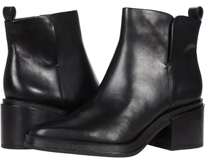 Franco Sarto Dalden Boots Women's Black Leather Block Heel Booties Zap433