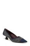 Franco Sarto Women's Darcy Pointed Toe Kitten Heel Pumps In Navy