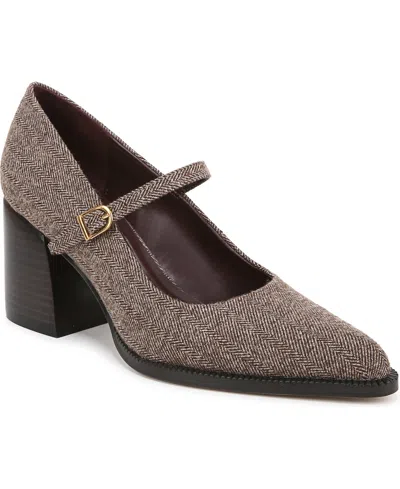 Franco Sarto Diane Mary Jane Pumps In Multi Brown Fabric