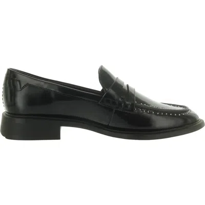 FRANCO SARTO EDEN FLAT WOMEN BLACK STUDDED MOC TOE PENNY LOAFERS SHOES GAL1813