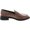 Franco Sarto Eden P2903942 Loafers Womens Brown Patent Studded Shoes Gal1461 In Brown